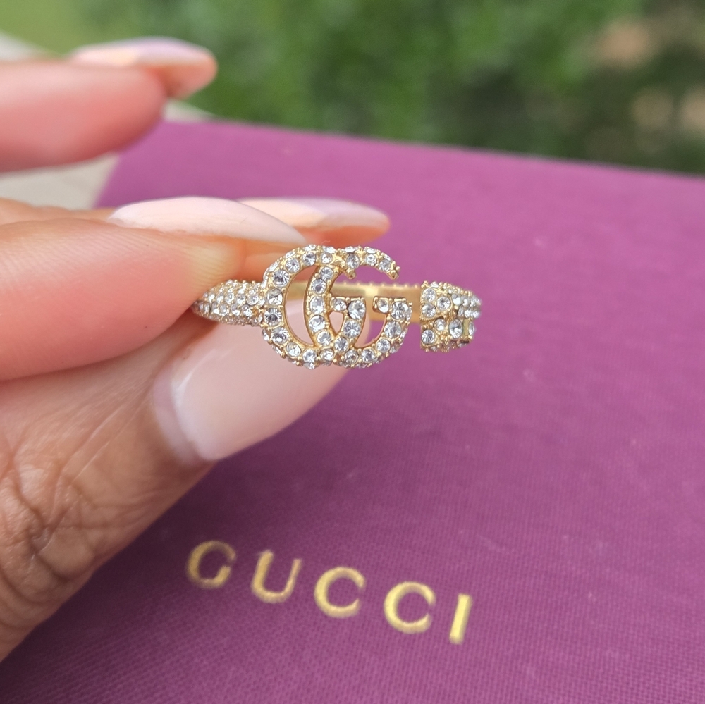NeW GUCCI DOUBLE G WITH CRYSTALS
